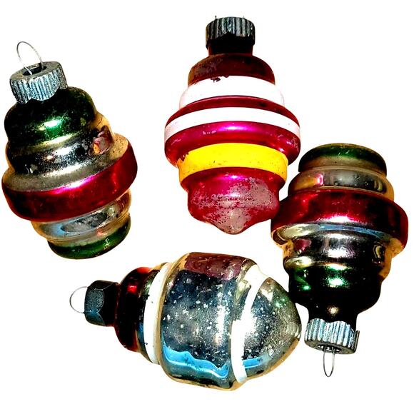 Vintage 1950's -1960's Mercury Christmas Tree Ornaments - Picture 1 of 7